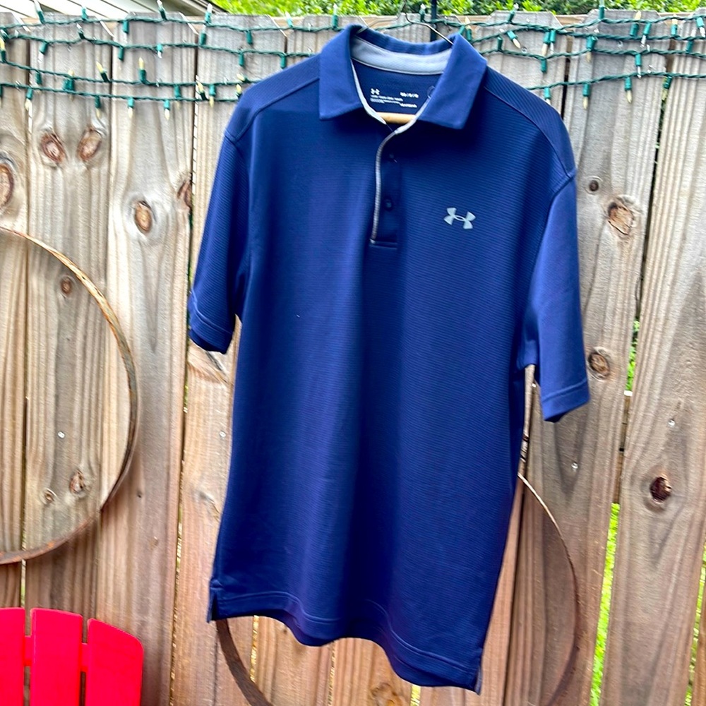 Under Armour Blue Medium Polo - Picture 1 of 4